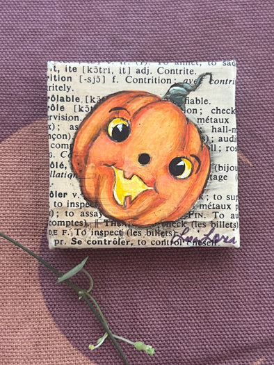 Glowy Jack o Lantern brooch