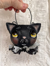 Black Cat Trick or Treat Ornament