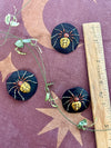 Pumpkin orb weaver spider brooch #1