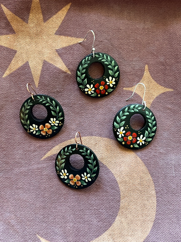Fairytale Folkart Floral earrings