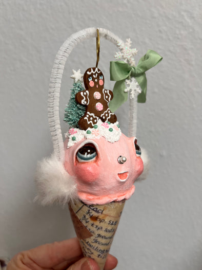 Bubble Gum Ice Cream Ornament