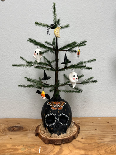 Ghostly Cecropia Moth Skull Tree