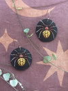 Pumpkin orb weaver spider earrings #2