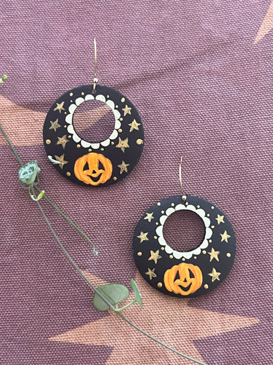 Happy Halloween jack-o’-lantern earrings #4