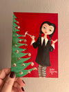 Wednesday Addams 12th day of christmas painting