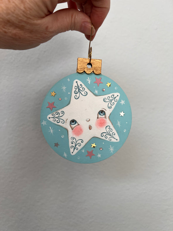 Painted Star Mallow Ornament