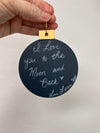 Painted Crescent Moon Ornament