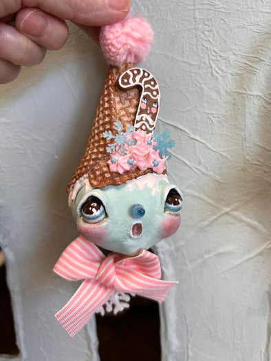 Minty Ice Cream Ornament