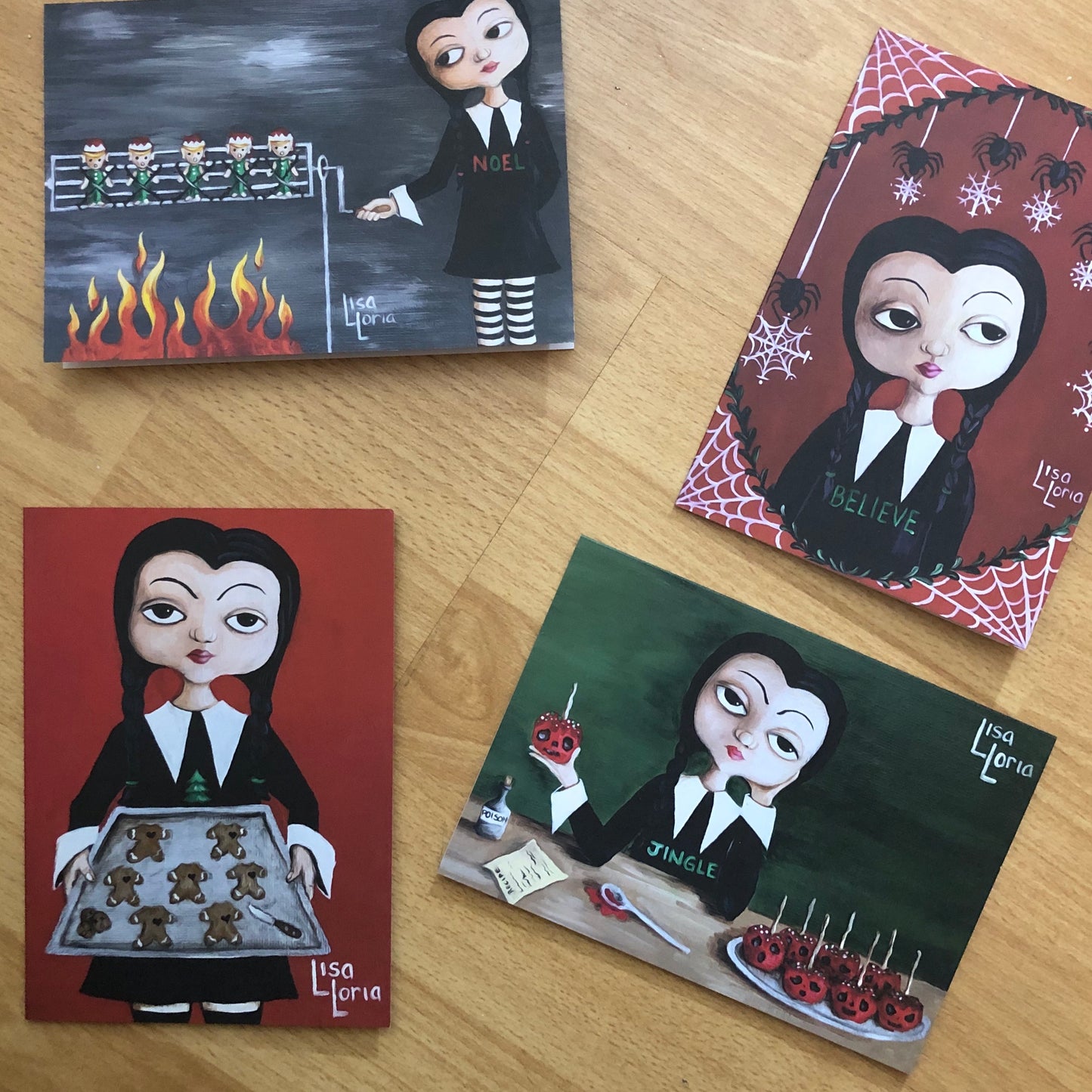 Wednesday Addams Christmas Cards