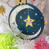 Painted Crescent Moon Ornament